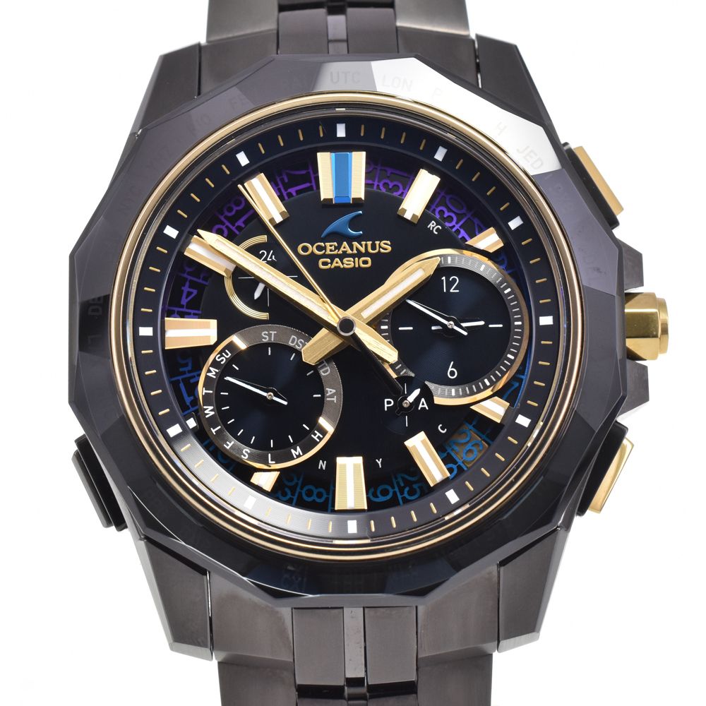 値下 カシオ CASIO OCW-SG1000ZE-1AJR マンタ SG1000 シリーズ 世界限定350本 ソーラー電波 メンズ 美品 箱・保証書付き J#145114