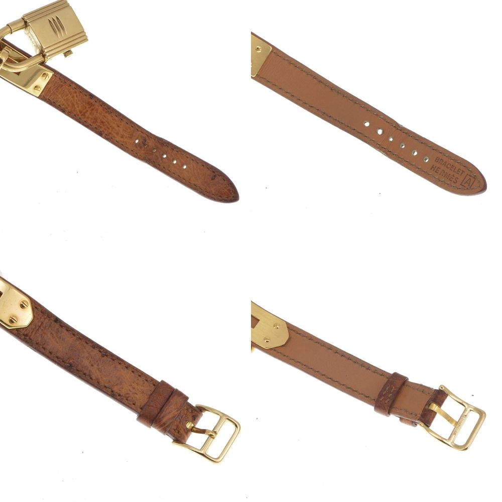 値下 エルメス HERMES ケリーウォッチ GP/レザー クォーツ レディース 良品 J#144665