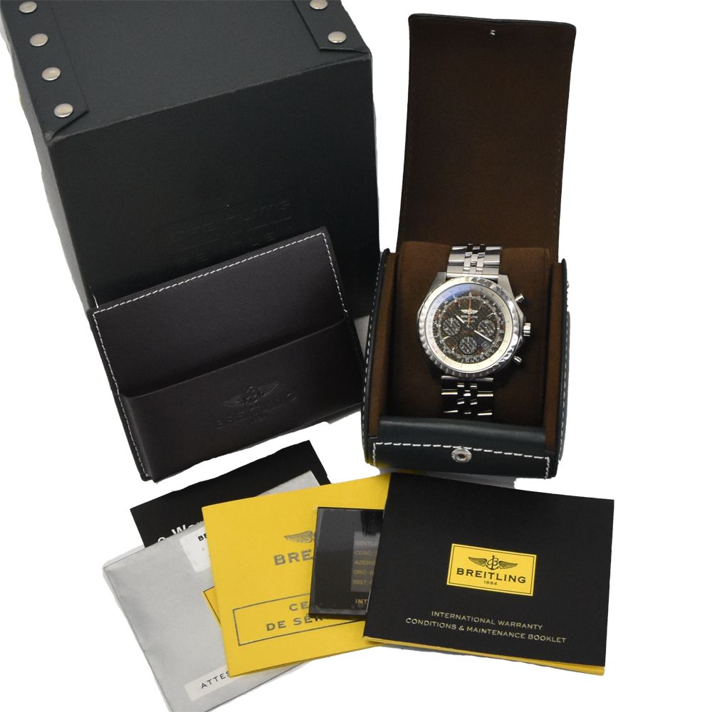 値下 ブライトリング BREITLING A25365 ベントレー モーターズ Tスピード 自動巻き メンズ 美品 箱・保証書付き J#145013
