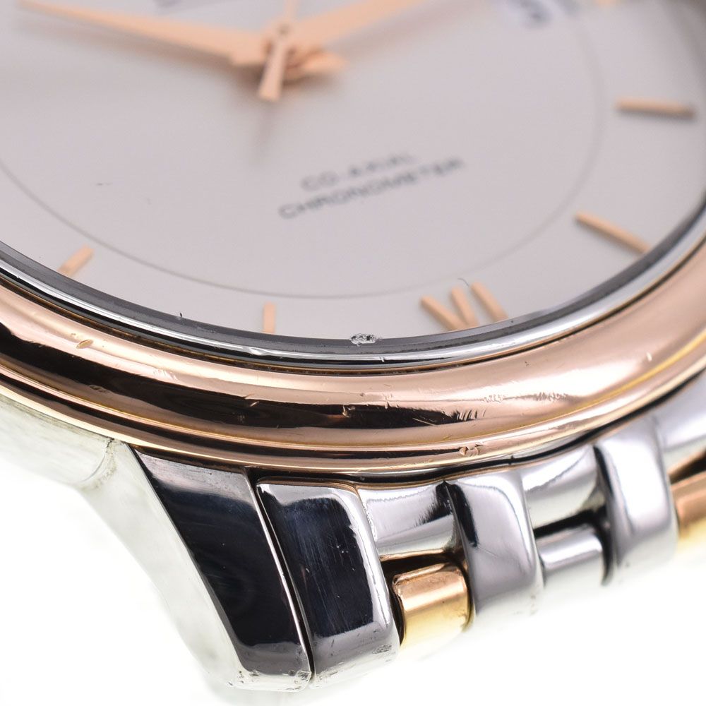 値下 オメガ OMEGA 424.20.37.20.02.002 デビル プレステージ デイト 自動巻き メンズ 良品 J#145115