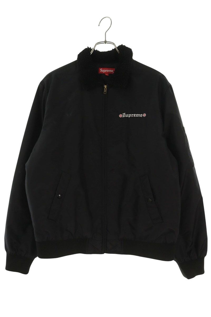 シュプリーム 17AW Independent Fur Collar Bomber Jacket インディ