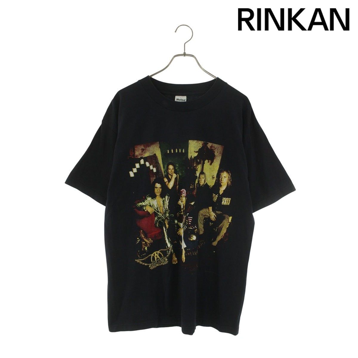 ヴィンテージ AEROSMITH/エアロスミス MARINAボディ/NINE LIVESプリントTシャツ メンズ L