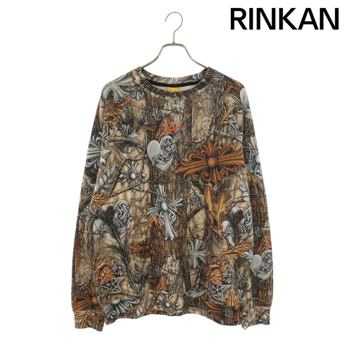 クロムハーツ ×ナイキ NIKE NOCTA CREW NECK ナイキドレイク総柄クルーネックスウェット メンズ L