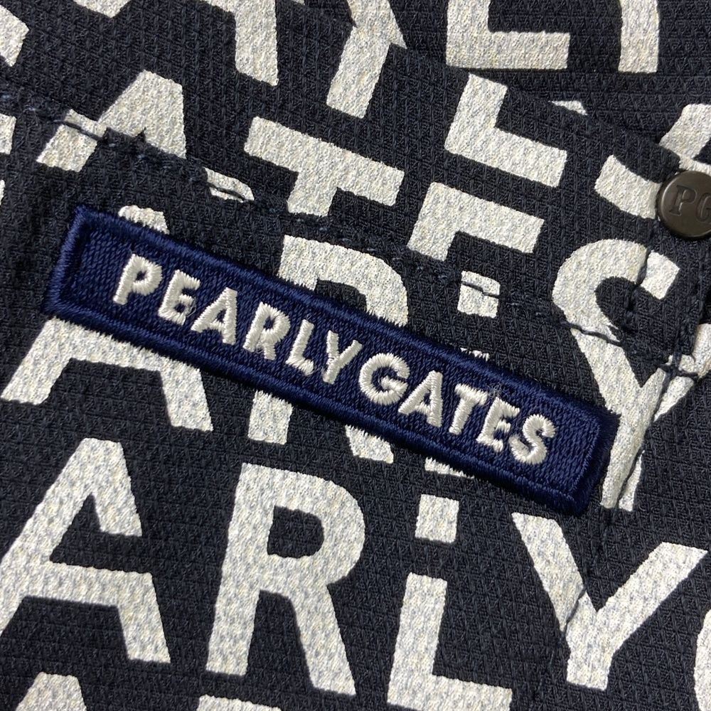 サイズ：4 PEARLY GATES パーリーゲイツ ストレッチ ハーフパンツ 総柄 ネイビー系 [240101579469] ゴルフウェア メンズ ストスト