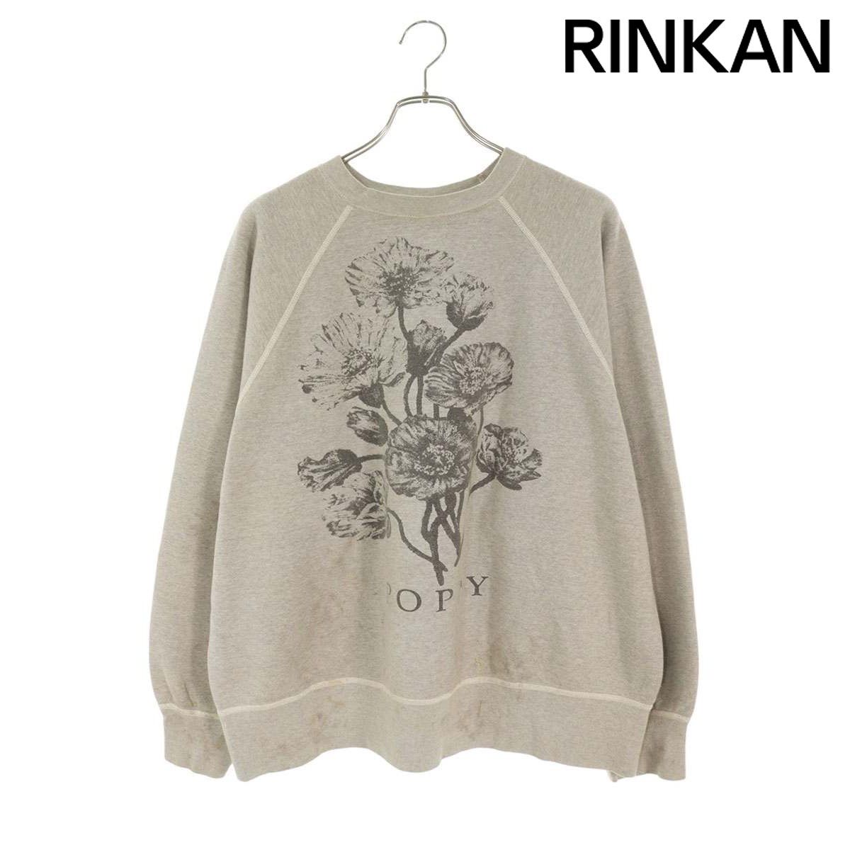 セントマイケル 24AW SM-YS1-0000-032 ヴィンテージ加工POPPYプリントスウェット メンズ XL