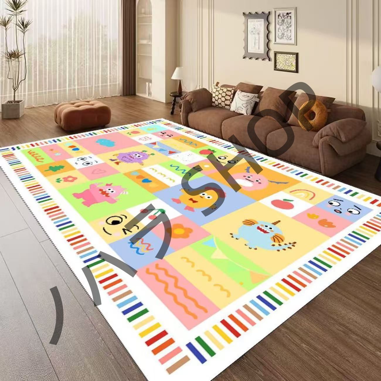 200*300cm/カーペット 滑り止め付き ラグマット ベッドルーム リビングルーム 寝室の部屋 /多機能使用 マット カーペット #A184