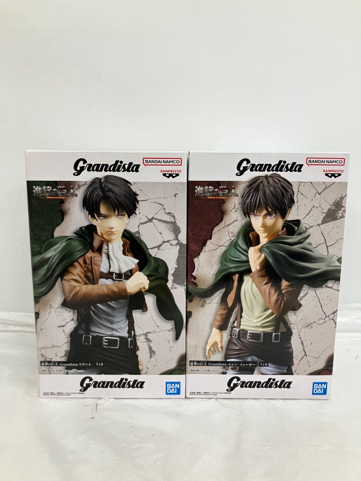 未開封 進撃の巨人 Grandista エレンイェーガー リヴァイ フィギュア 