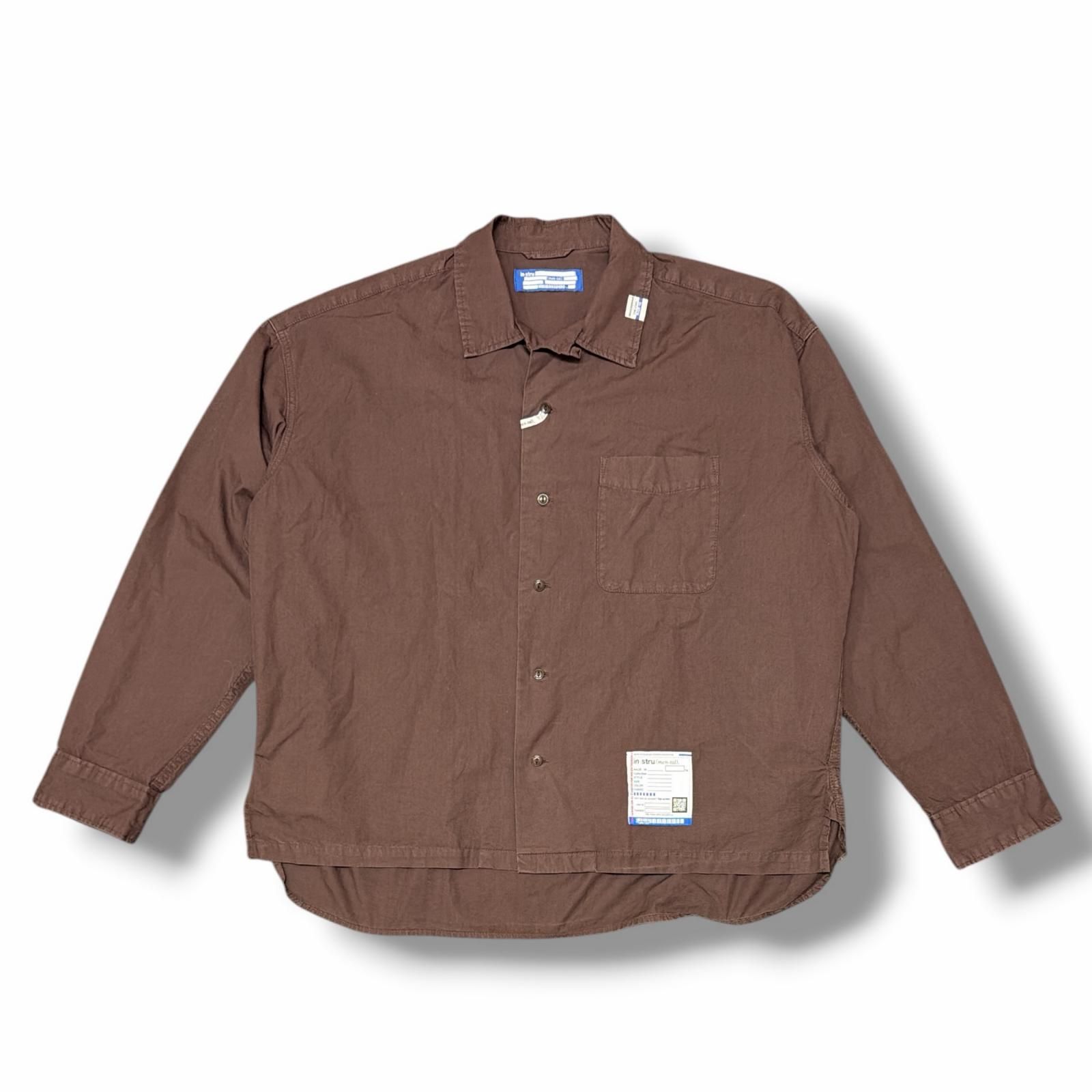 参考上代26400円 Maison MIHARA YASUHIRO Oxford Long-sleeve Shirt オックスフォード長袖シャツ インストゥルメンタル メゾンミハラヤスヒロ I12SH011 ブラウン 48 （15616M） 参考上代26400円 Maison MIHARA YASUHIRO Oxford Long-sleeve Shirt