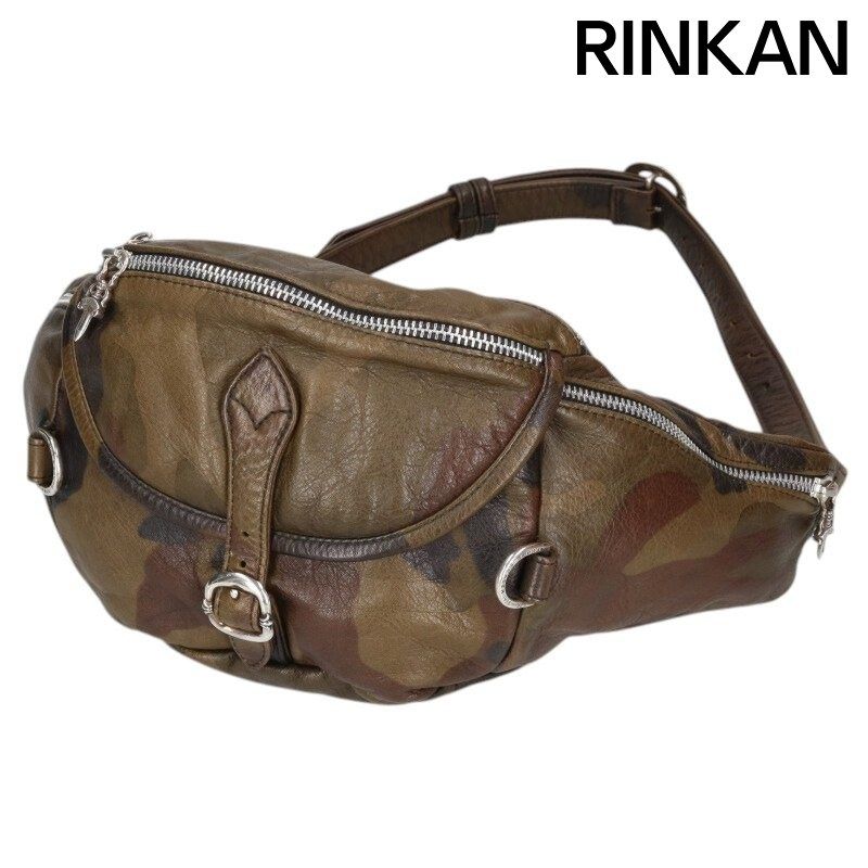 クロムハーツ #1 SNAT PACK CAMO/スナットパック カモフラ総柄レザーウエストバッグ メンズ
