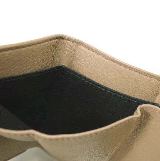 BALENCIAGA バレンシアガ PAPER TINY 三つ折り財布 391446 DLQ0N ベージュ レザー ミニウォレット g24149
