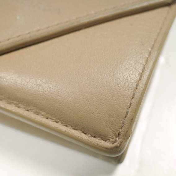 BALENCIAGA バレンシアガ PAPER TINY 三つ折り財布 391446 DLQ0N ベージュ レザー ミニウォレット g24149