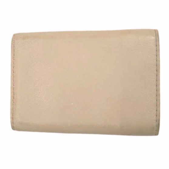 BALENCIAGA バレンシアガ PAPER TINY 三つ折り財布 391446 DLQ0N ベージュ レザー ミニウォレット g24149