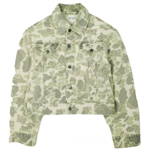 carhartt WIP カーハート ワークインプログレス 24AW W DUCK ORELL JACKET ウィメンズ ダックオレルジャケット I033890 XS Camo Duck Black Gジャン 3rd デニムジャケット アウター g26688
