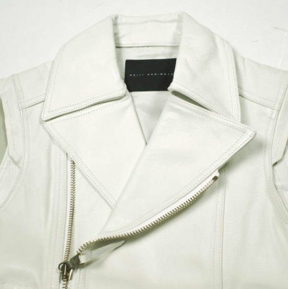 新品 REIJI HARIMOTO レイジハリモト 日本製 カウハイド レザーダブルライダースベスト 151V01900-01 36 WHITE ジレ 定価129,600円 トップス g26695 新品 REIJI HARIMOTO レイジハリモト 日本製 カウハイド レザーダブルライダースベスト 151V01900-01 36 WHITE ジレ 定価129,600円 トップス g26695