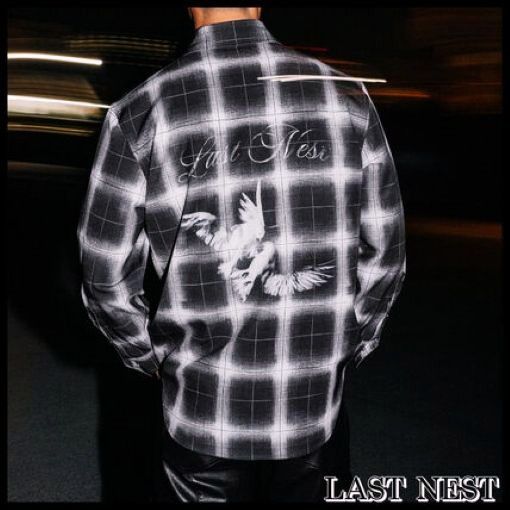 新品 LAST NEST ラストネスト 25AW Printed Flannel Shirts プリントフランネルシャツ XL BLACK 長袖 チェック バックプリント トップス g26691 新品 LAST NEST ラストネスト 25AW Printed Flannel Shirts プリントフランネルシャツ XL BLACK 長袖 チェック バックプリント トップス g26691
