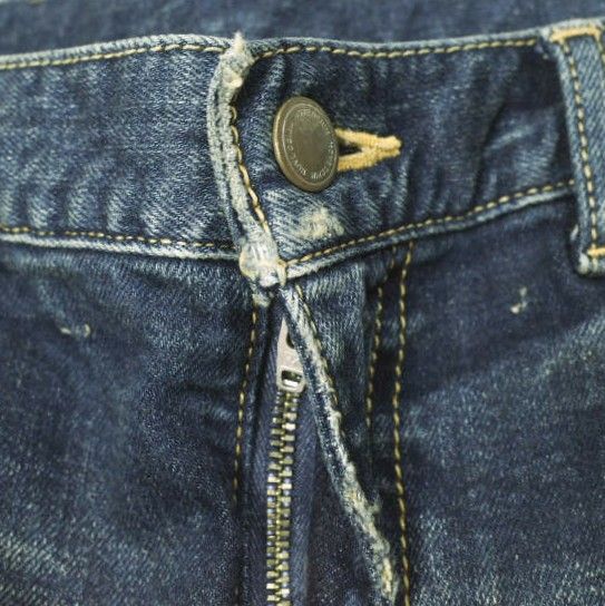 新品 NOVE ノーヴェ 日本製 Damaged Repaired Stretch Denim Pants skinny leg ダメージ＆リペア加工 スキニーデニムパンツ NPC-D024 30 Indigo 定価36,720円 ジップフライ ジーンズ