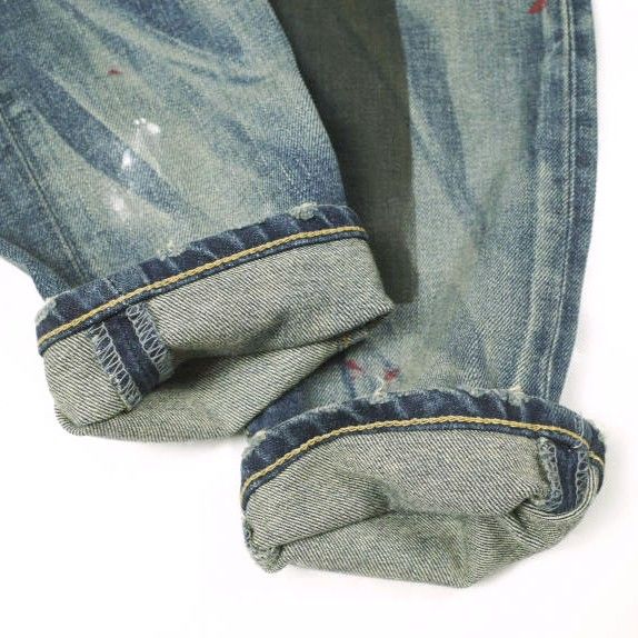新品 NOVE ノーヴェ 日本製 Damaged Repaired Stretch Denim Pants skinny leg ダメージ＆リペア加工 スキニーデニムパンツ NPC-D024 28 Indigo 定価36,720円 ジップフライ ジーンズ