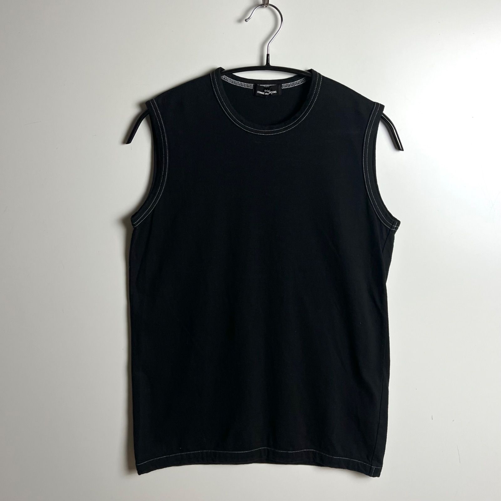 tricot COMME des GARCONS CDG AD2003 archive wht stitch tanktop TM 