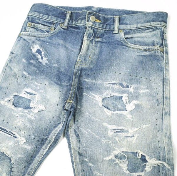 新品 NOVE ノーヴェ 日本製 Damaged Repaired Stretch Denim Pants skinny leg ダメージ&リペア加工 スキニーセルビッチデニムパンツ NRC-D028 28 Indigo 定価50,760円 ジーンズ 新品 NOVE ノーヴェ 日本製 Damaged Repaired Stretch Denim Pants skinny leg ダメージ&リペア加工 スキニーセルビッチデニムパンツ NRC-D028 28 Indigo 定価50,760円 ジーンズ