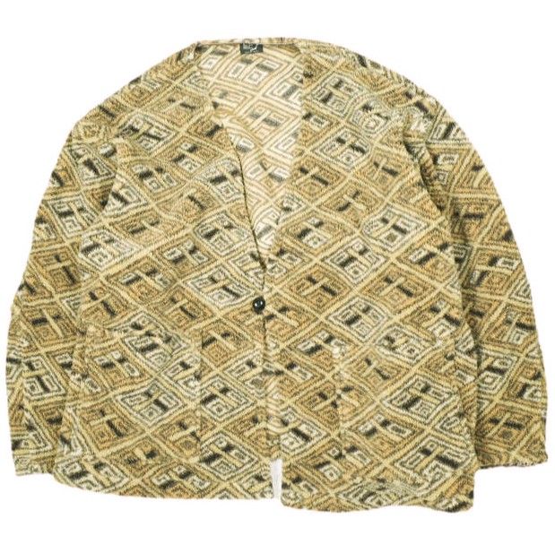 orslow x IMA:ZINE オアスロウ イマジン 24AW 別注 日本製 仲津3 KUBA FLEECE CARDIGAN クバフリースカーディガン ONE SIZE AFRICAN トップス g26663