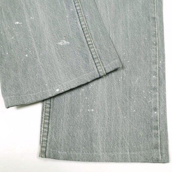 PATRINIA パトリニア Hand Stitched Denim Pants 作業工程2h LEVI'Sリメイク ハンドステッチデニムパンツ W28 BLACK ボタンフライ ジーンズ ボトムス g26664