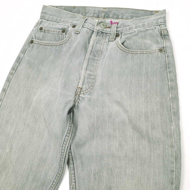 PATRINIA パトリニア Hand Stitched Denim Pants 作業工程2h LEVI'Sリメイク ハンドステッチデニムパンツ W28 BLACK ボタンフライ ジーンズ ボトムス g26664
