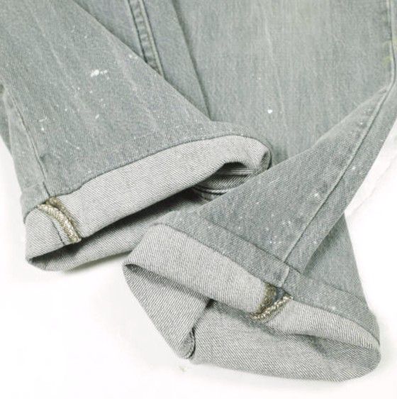 PATRINIA パトリニア Hand Stitched Denim Pants 作業工程2h LEVI'Sリメイク ハンドステッチデニムパンツ W28 BLACK ボタンフライ ジーンズ ボトムス g26664