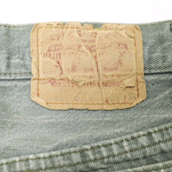 PATRINIA パトリニア Hand Stitched Denim Pants 作業工程2h LEVI'Sリメイク ハンドステッチデニムパンツ W28 BLACK ボタンフライ ジーンズ ボトムス g26664