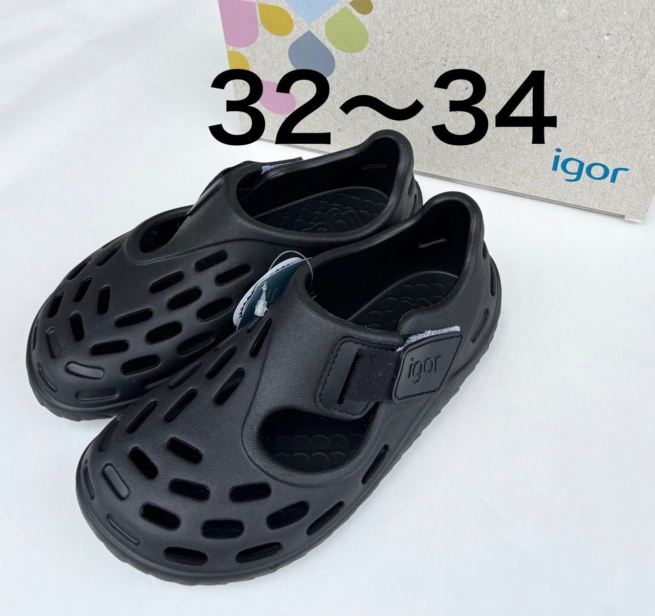 イゴール igor TIJUCA 32〜34 キッズサンダル NEGRO-オンラインストア 