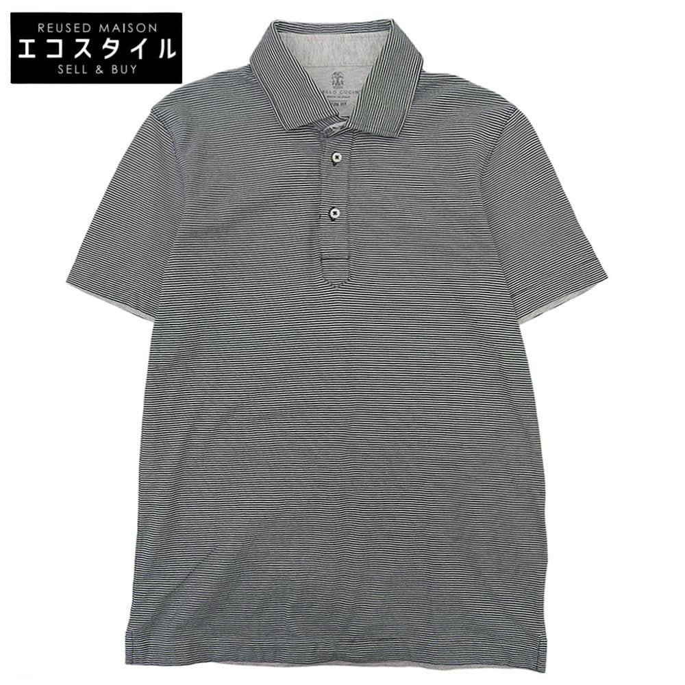 BRUNELLO CUCINELLI ブルネロクチネリ コットン ボーダーポロシャツ