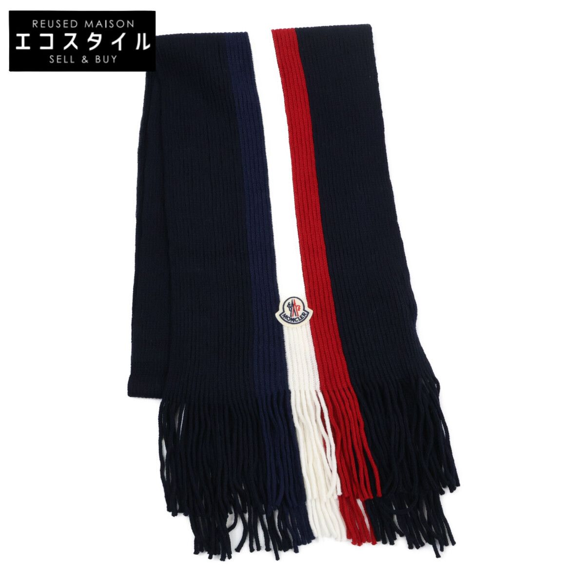 MONCLER モンクレール 【新品同様】SCIARPA ウール トリコロール