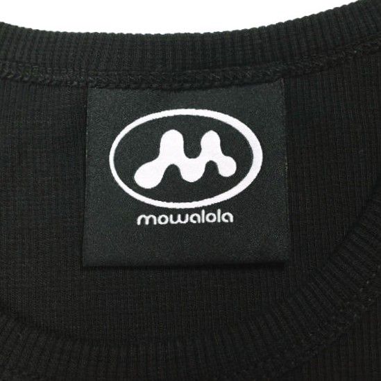MOWALOLA モワローラ 24SS ポルトガル製 SWEAT TANK ロゴプリント リブタンクトップ MOSS24TA03012372 XS BLACK トップス g26687