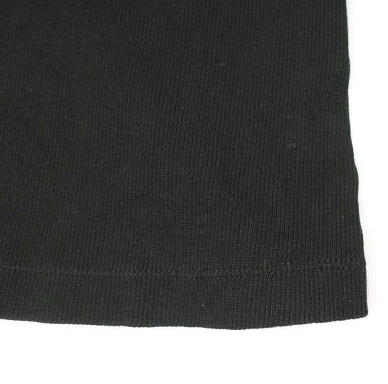 MOWALOLA モワローラ 24SS ポルトガル製 SWEAT TANK ロゴプリント リブタンクトップ MOSS24TA03012372 XS BLACK トップス g26687