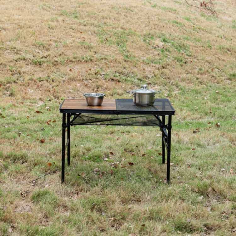 アウトドアテーブル 折りたたみ 90×60×67cm 木製 収納バッグ付き メッシュテーブル レジャーテーブル キャンプテーブル 大きい 高さ2段階 スチールテーブル M0525-FSSX-1 アウトドアテーブル 折りたたみ 90×60×67cm 木製 収納バッグ付き メッシュテーブル レジャーテーブル キャンプテーブル 大きい 高さ2段階 スチールテーブル M0525-FSSX-1
