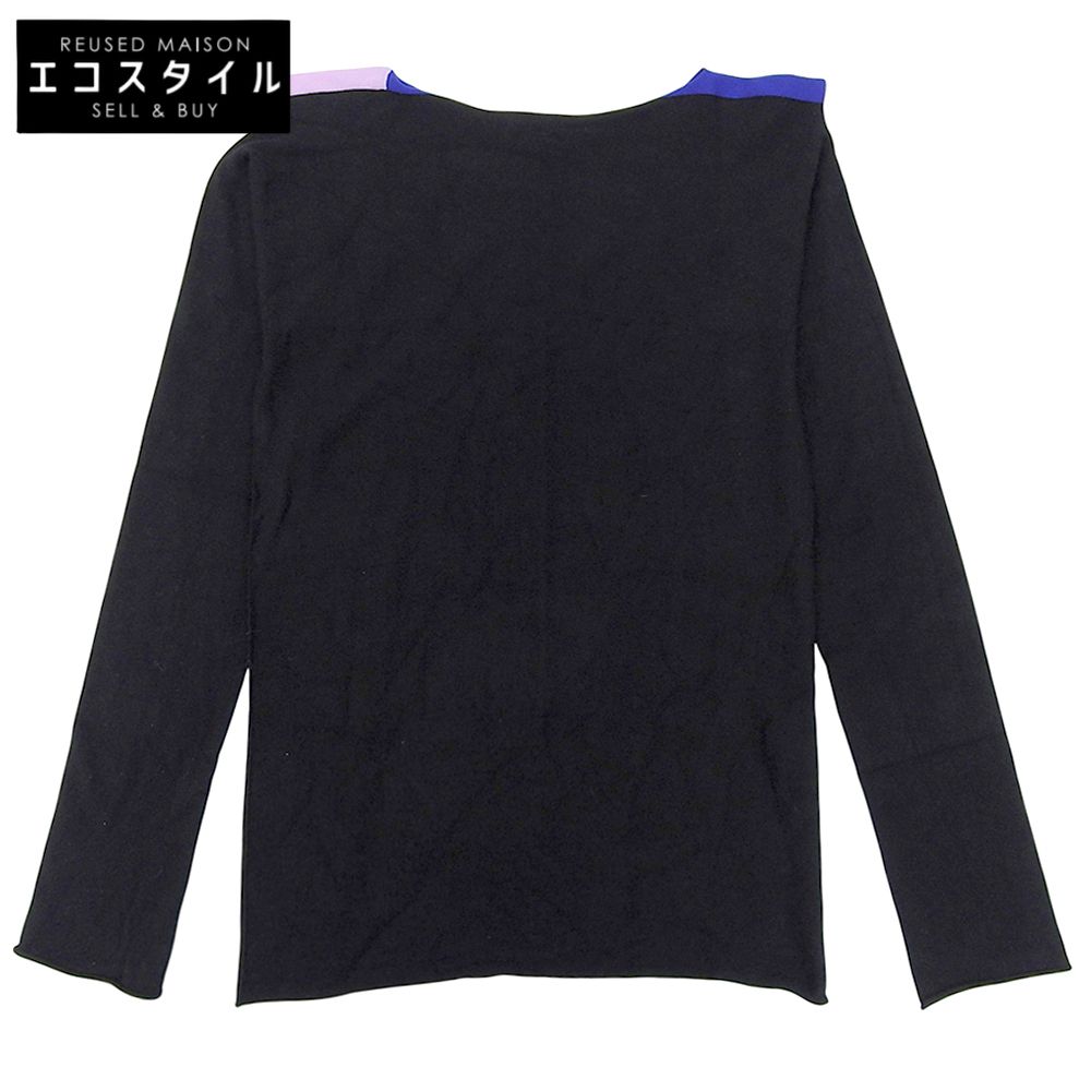 ISSEY MIYAKE イッセイミヤケ 美品 IKKO TANAKA ボートネック ニットソー トップス レディース ブラック 3 PP01-KK772 20SS 3