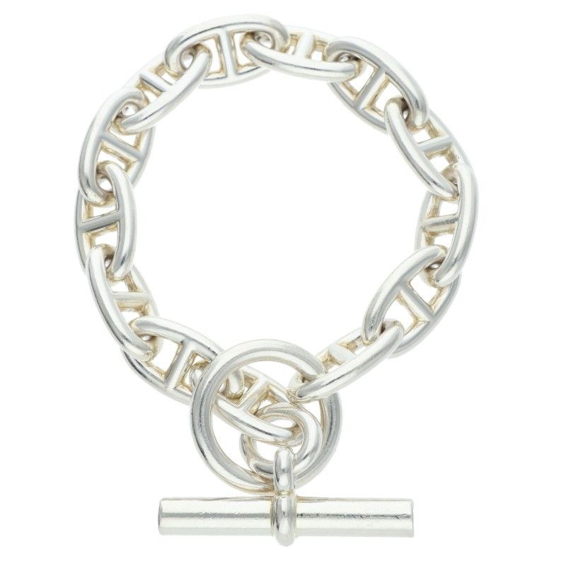 エルメス Chaine d'Ancre GM シェーヌダンクルGMシルバーブレスレット メンズ 13LINK