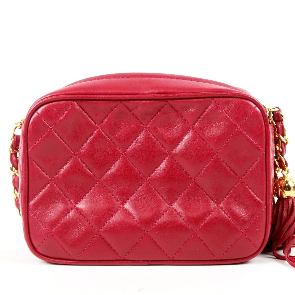 超美品】CHANEL シャネル ラムスキン マトラッセ ココマーク フリンジ 