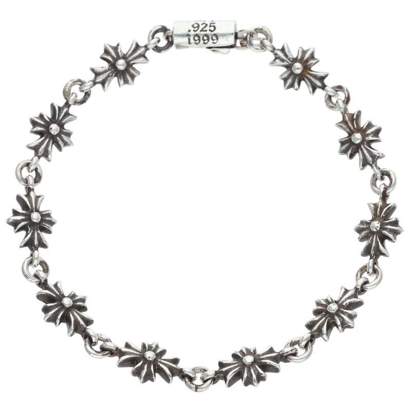 クロムハーツ TNY E CH PLS/タイニーECHプラス シルバーブレスレット メンズ 10LINK クロムハーツ TNY E CH PLS/タイニーECHプラス シルバーブレスレット メンズ 10LINK