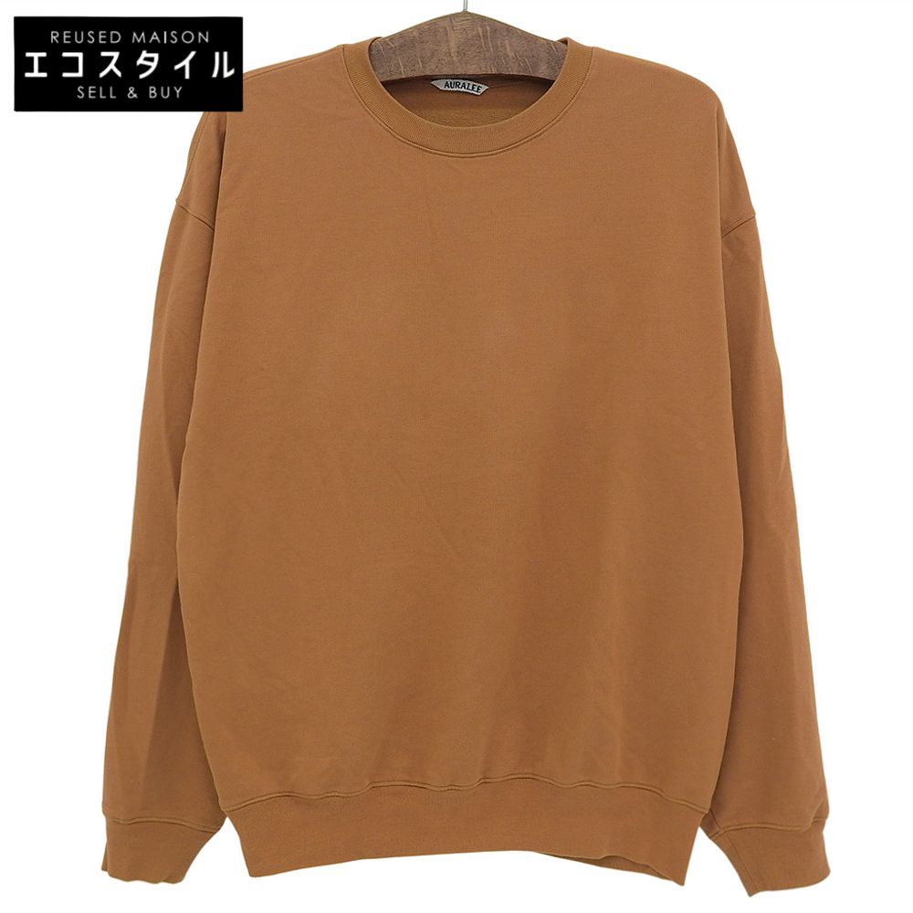 AURALEE　オーラリー　SUPER HIGH GAUZE SWEAT コットン トップス メンズ ライトブラウン 4 24SS A24SP01HU　4