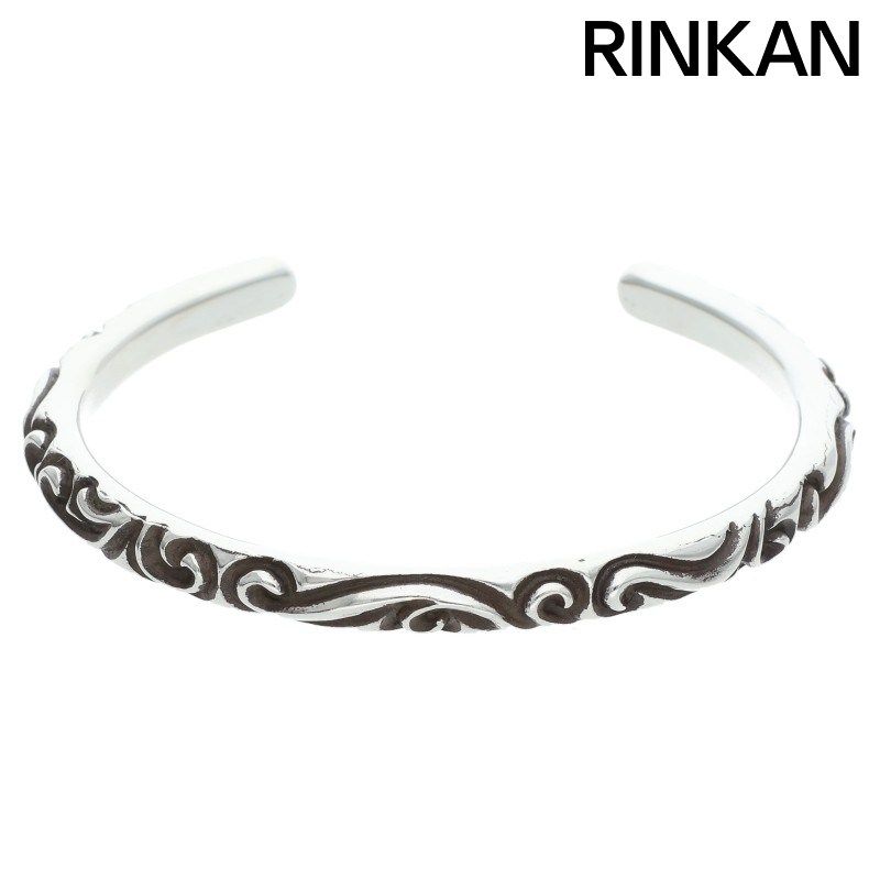 クロムハーツ BANGLE SCROLL/スクロールバンド シルバーブレスレット メンズ S