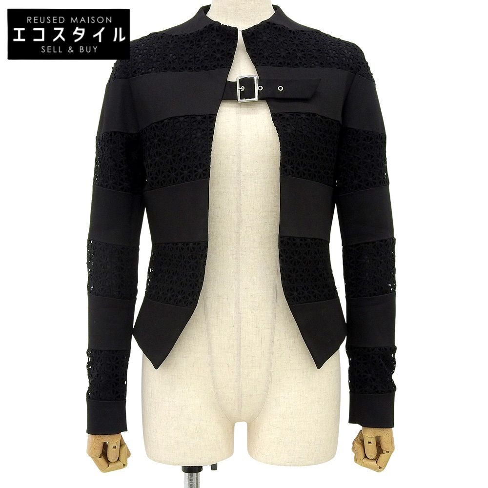 COMME des GARCONS Noir Kei Ninomiya　コムデギャルソンノワールケイニノミヤ　美品 ベルト レース切替 レイヤード トップス 3S-J011 AD2016　S