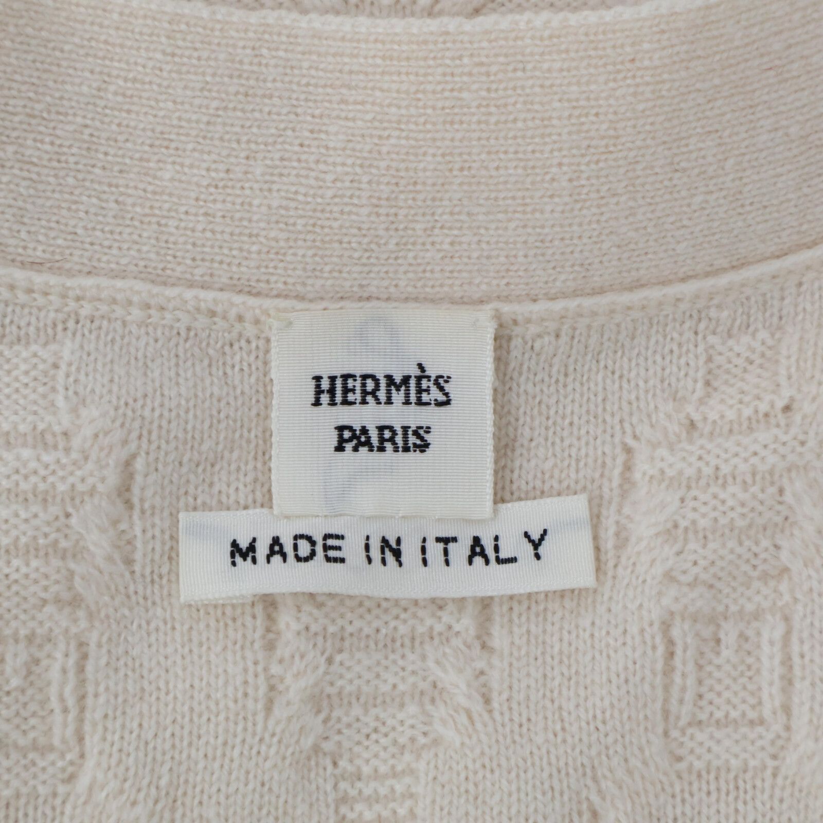 HERMES　エルメス　【美品/国内正規】ルメール期 シェーヌダンクルデザイン セリエボタン ロングカーディガン/　38