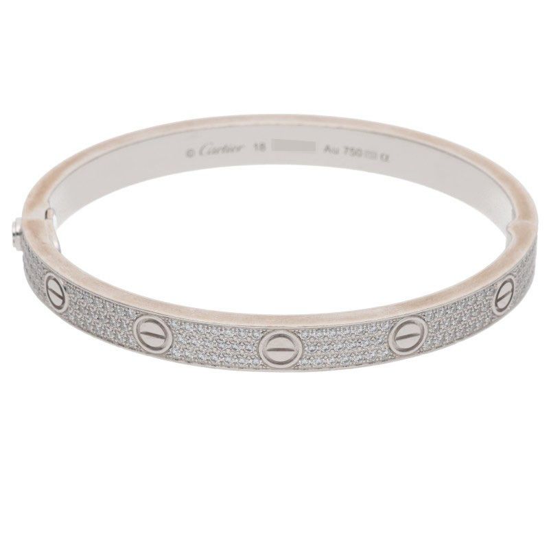カルティエ LOVE BRACELET PAVE DIAMONDS K18WG K18WG PAVEダイヤ ラブブレスレット メンズ 18 カルティエ LOVE BRACELET PAVE DIAMONDS K18WG K18WG PAVEダイヤ ラブブレスレット メンズ 18