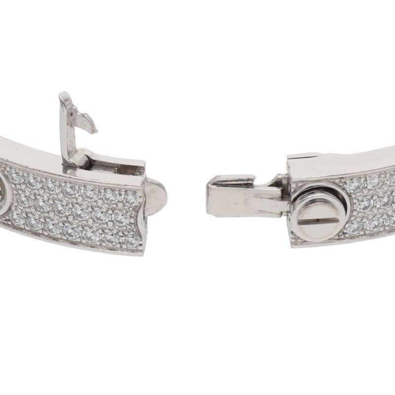 カルティエ LOVE BRACELET PAVE DIAMONDS K18WG K18WG PAVEダイヤ ラブブレスレット メンズ 18 カルティエ LOVE BRACELET PAVE DIAMONDS K18WG K18WG PAVEダイヤ ラブブレスレット メンズ 18