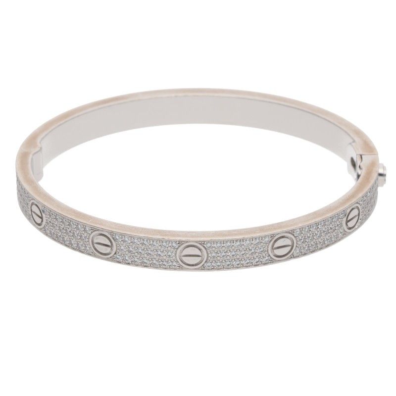 カルティエ LOVE BRACELET PAVE DIAMONDS K18WG K18WG PAVEダイヤ ラブブレスレット メンズ 18 カルティエ LOVE BRACELET PAVE DIAMONDS K18WG K18WG PAVEダイヤ ラブブレスレット メンズ 18