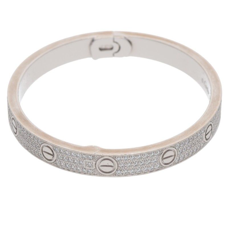 カルティエ LOVE BRACELET PAVE DIAMONDS K18WG K18WG PAVEダイヤ ラブブレスレット メンズ 18 カルティエ LOVE BRACELET PAVE DIAMONDS K18WG K18WG PAVEダイヤ ラブブレスレット メンズ 18