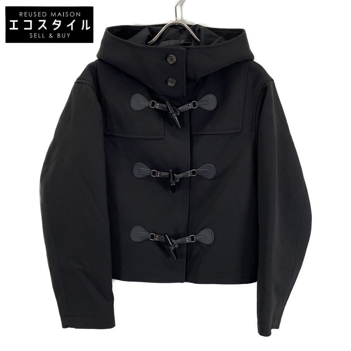 ADORE　アドーア　531-3250935 23年製 ブラック トリプルクロスジャケット ショートダッフル　38