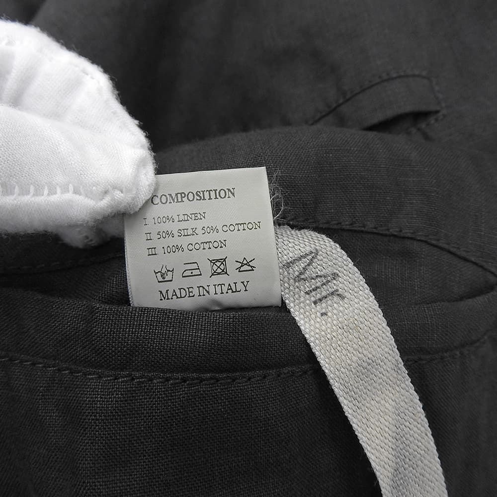 レイヤーゼロ　レイヤーゼロ　リネン ロングジャケット メンズ 黒 ブラック 50 SSM18-29　50