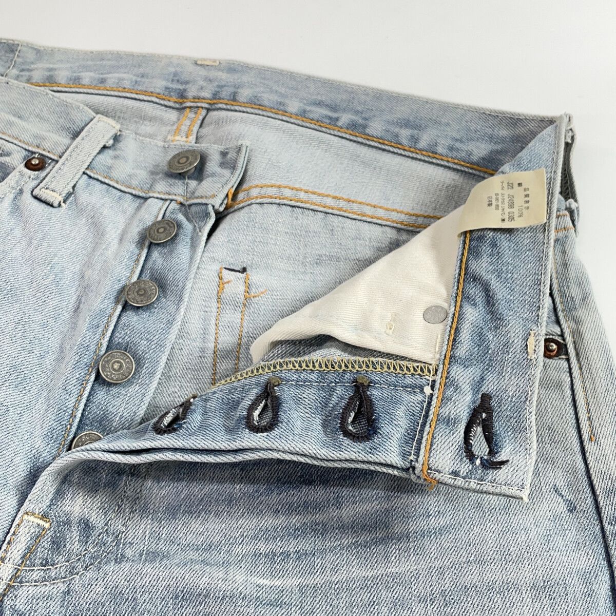 値下げ！【美品】LVC LEVI'S 66501 復刻 J22 ビッグE W34 LEVI'S リーバイス 66501 J22 J24898 BIG E セルビッチ ボタンフライ