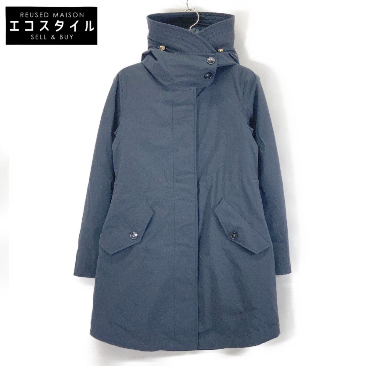 WOOLRICH　ウールリッチ　Spick&Span別注 WWOU0642 ネイビー インナーダウンレイヤード ミリタリーコート　XS